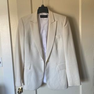 Equipment white wool blazer